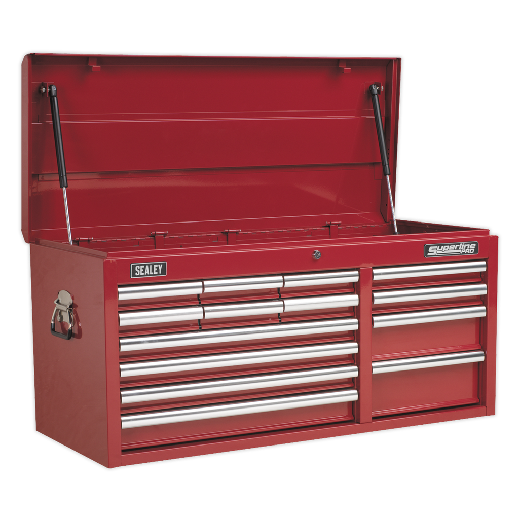 Superline PRO® Heavy-Duty Topchest 14 Drawer - Red