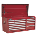 Superline PRO® Heavy-Duty Topchest 14 Drawer - Red