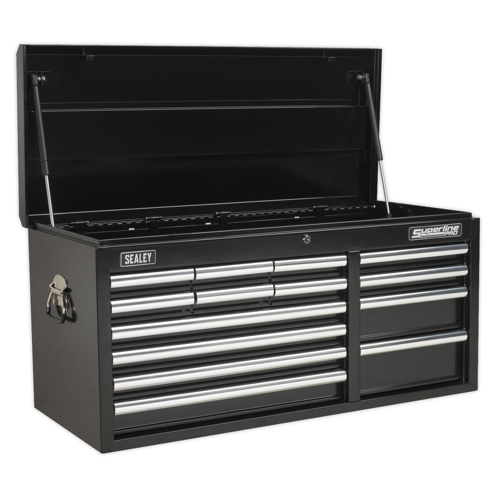 Superline PRO® Heavy-Duty Topchest 14 Drawer - Black