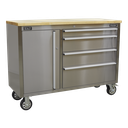 Sealey Premier™ Mobile Stainless Steel Tool Cabinet 4 Drawer