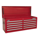 Superline PRO® Topchest 10 Drawer - Red