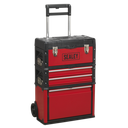 Mobile Steel/Composite Toolbox with 3 Compartments