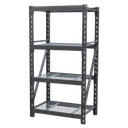 Heavy-Duty Racking Unit with 4 Mesh Shelves 640kg Capacity Per Level