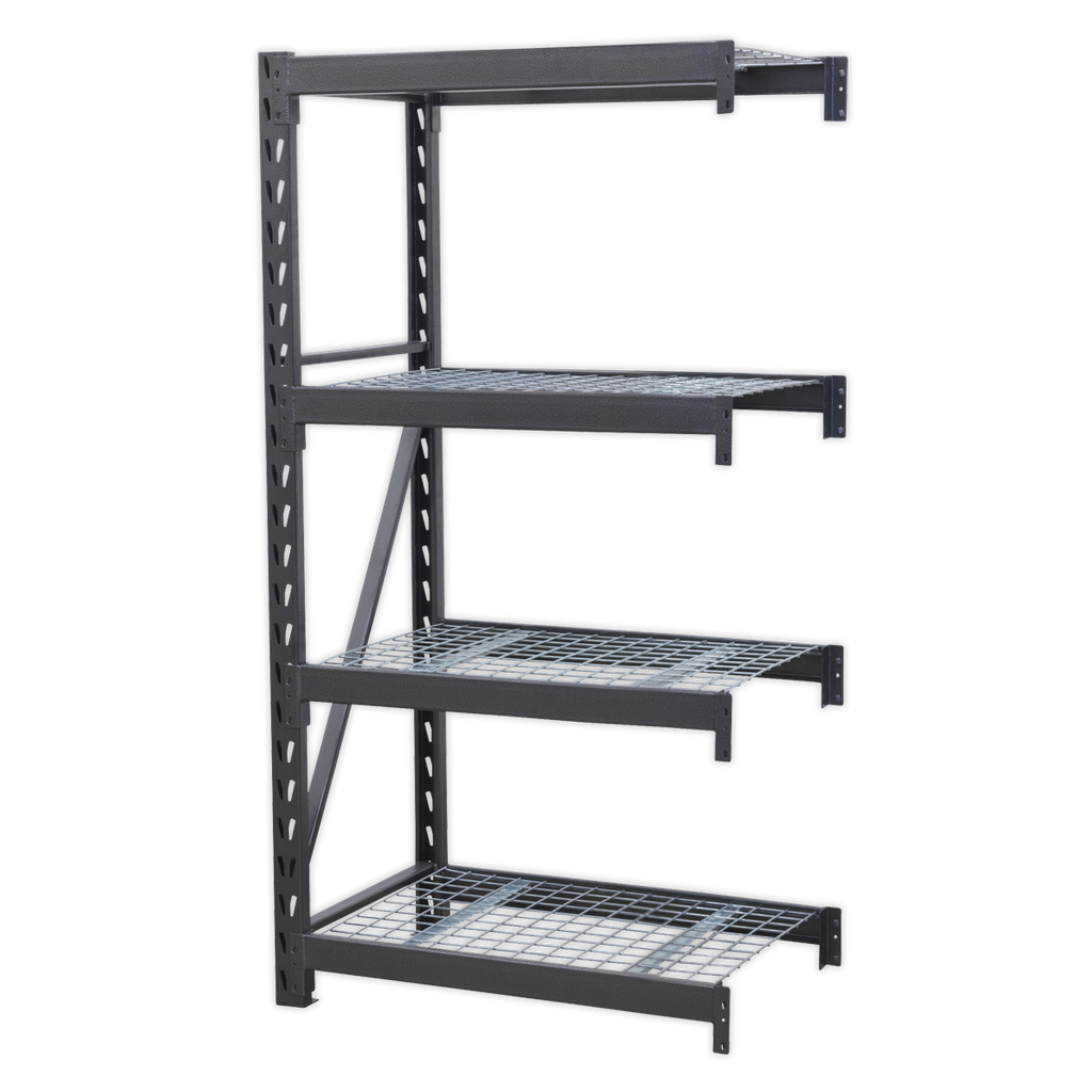 Sealey Heavy-Duty Racking Extension Pack with 4 Mesh Shelves 640kg Capacity Per Level