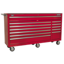 Superline PRO® Rollcab 12 Drawer - Red