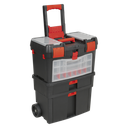 Mobile Toolbox with Tote Tray & Removable Assortment Box