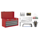 American PRO® Tool Chest 3 Drawer with 93pc Tool Kit - Red/Grey