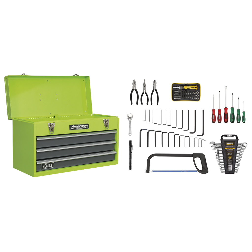 Sealey American PRO® Tool Chest 3 Drawer with 93pc Tool Kit