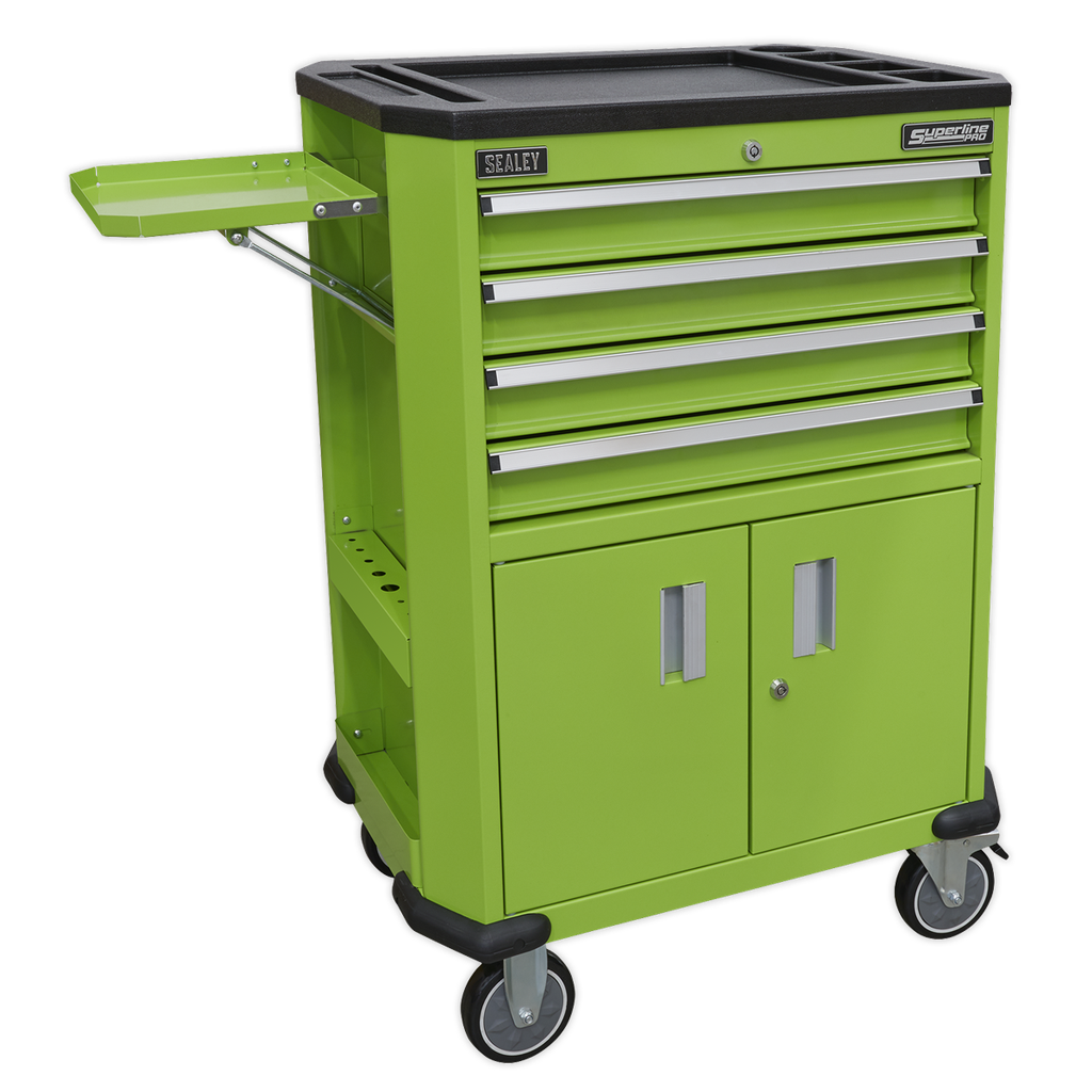 Superline PRO® Tool Trolley with 4 Drawers & 2 Door Cupboard