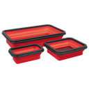 Sealey Collapsible Magnetic Parts Tray - Set of 3