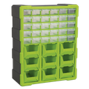 Cabinet Box 39 Drawer - Green/Black