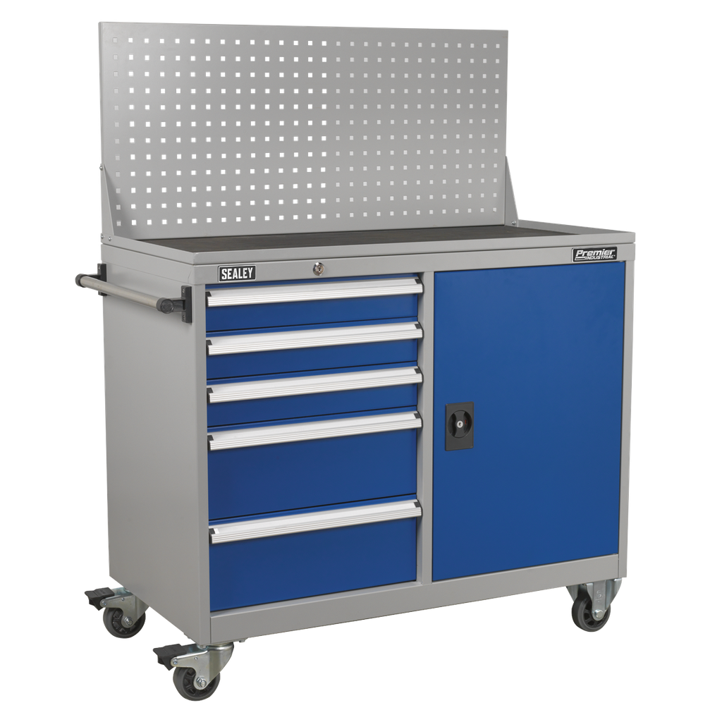 Premier Industrial™ Mobile Workstation with 5 Drawers & 1 Shelf