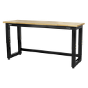 Sealey Premier™ Heavy-Duty Steel Adjustable Workbench with Woode