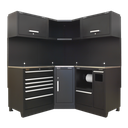 Sealey Premier™ Corner Storage System with Stainless Worktop 1.7