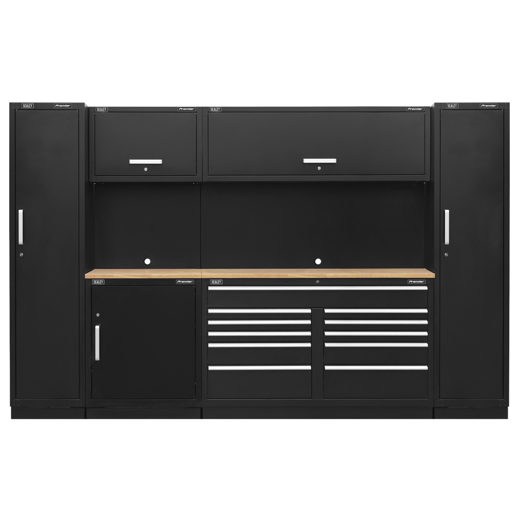 Premier™ Storage System with Hardwood Worktop 3.55m