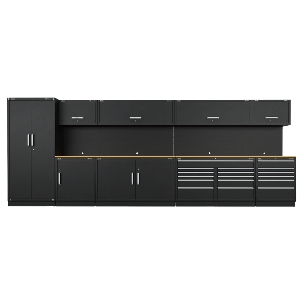Premier™ Storage System with Hardwood Worktop 5.58m