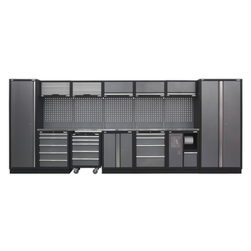 Sealey Superline PRO® Storage System with Stainless Worktop 4.9m