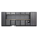 Sealey Superline PRO® Storage System with Wood Worktop 4.9m