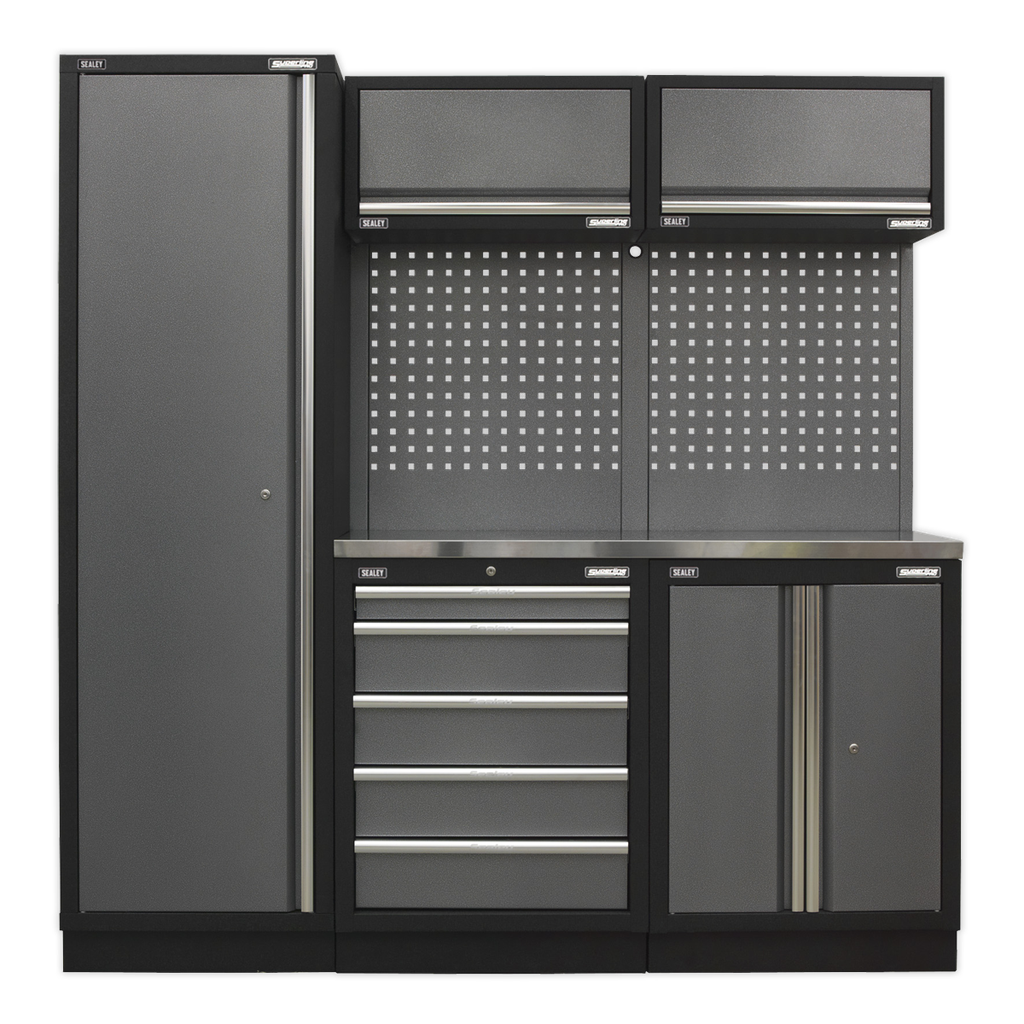 Sealey Superline PRO® Storage System with Stainless Worktop 2.0m