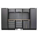 Sealey Superline PRO® Storage System with Wood Worktop 3.2m