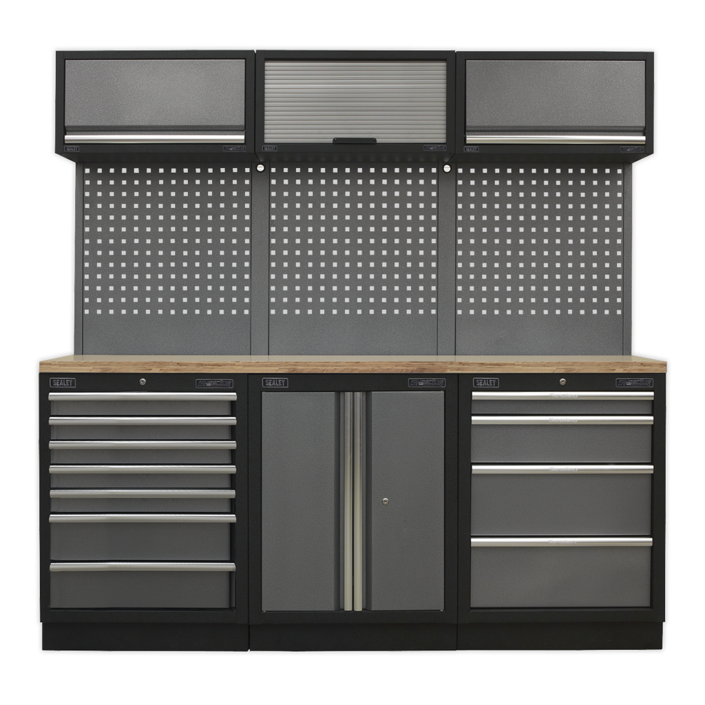 Sealey Superline PRO® Storage System with Wood Worktop 2m