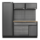 Superline PRO® Storage System with Pressed Wood Worktop 1.96m