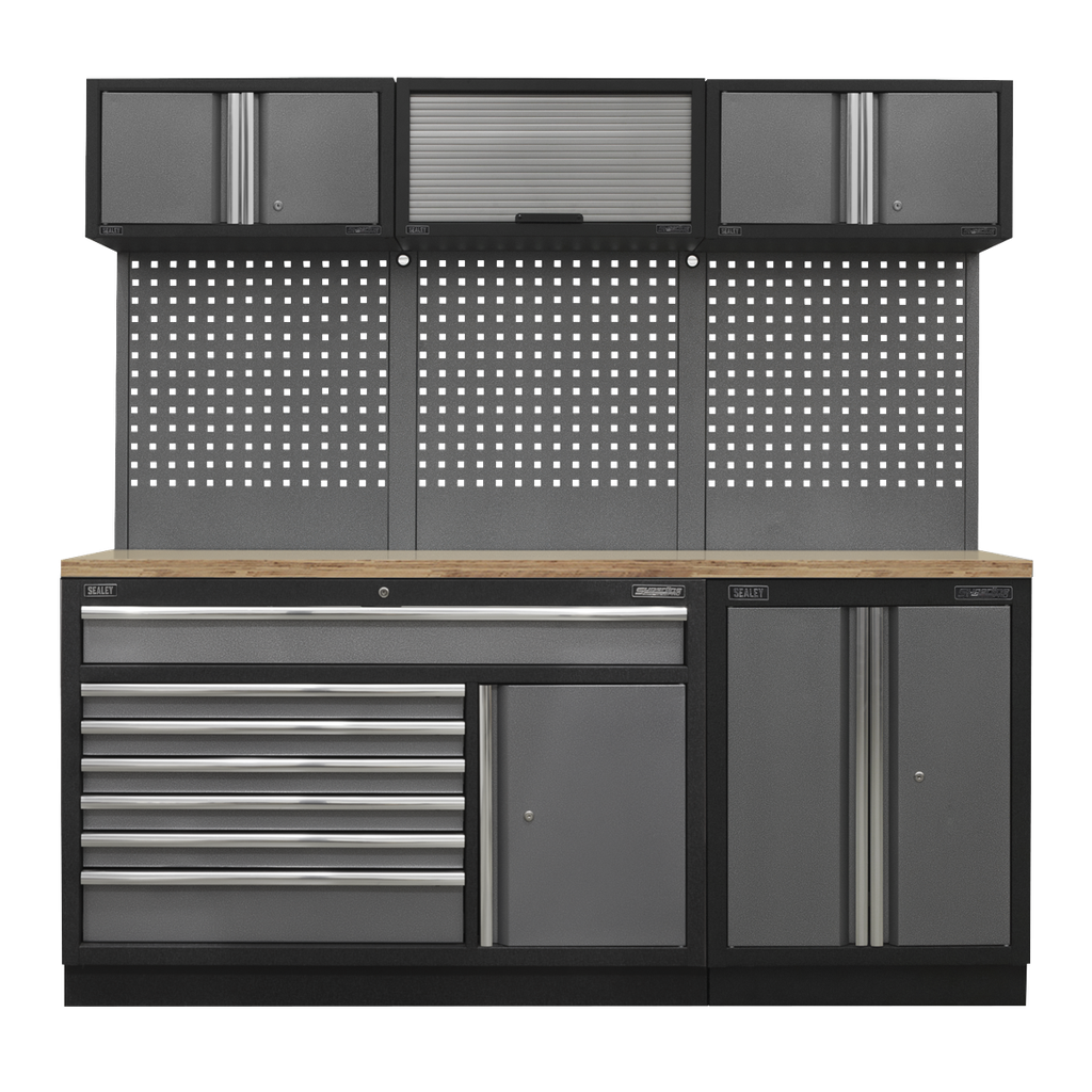 Superline PRO® Storage System with Pressed Wood Worktop 2.04m