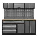 Superline PRO® Storage System with Pressed Wood Worktop 2.04m