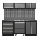 Superline PRO® Storage System with Stainless Steel Worktop 2.04m