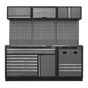 Superline PRO® Modular Storage System Combo with Stainless Steel Worktop