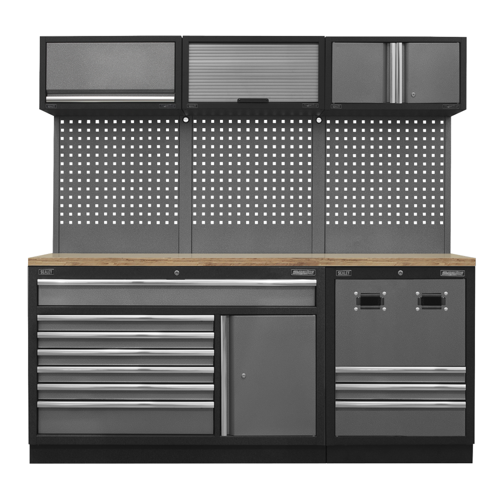 Superline PRO® Modular Storage System Combo with Pressed Wood Worktop