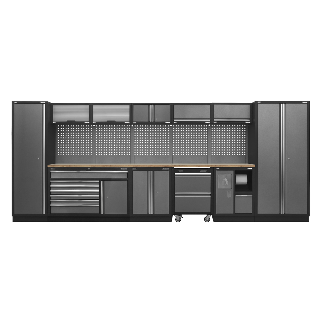 Superline PRO® Storage System with Pressed Wood Worktop 4.92m