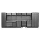 Superline PRO® Storage System with Stainless Steel Worktop 4.92m