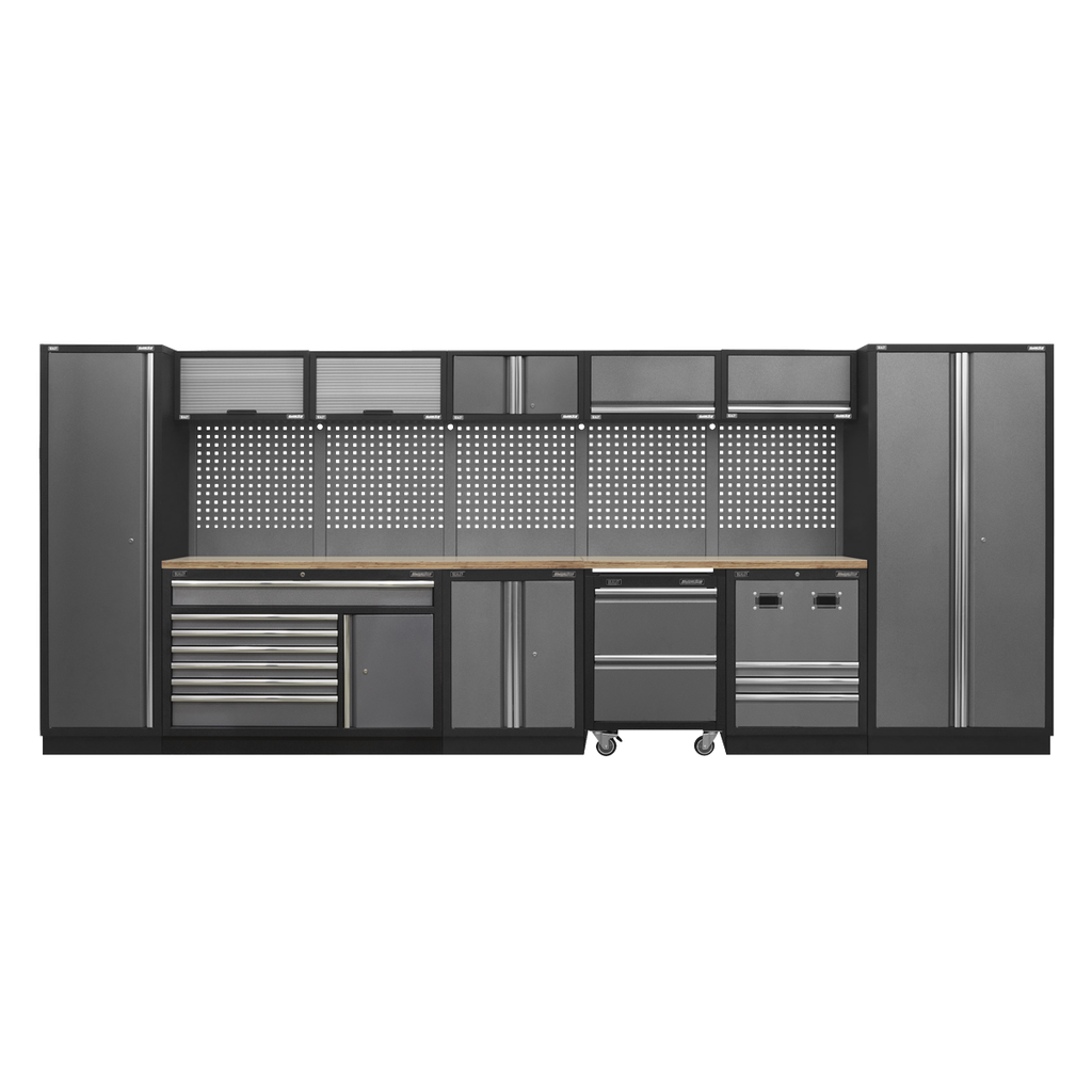 Superline PRO® Storage System with Pressed Wood Worktop 4.92m