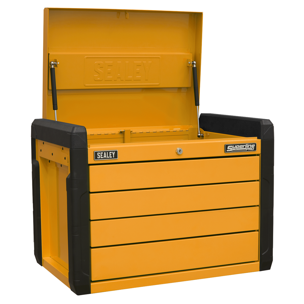Sealey Superline PRO® Push-to-Open Topchest 4-Drawer - Orange