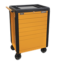 Superline PRO® Push-To-Open Rollcab 7 Drawer - Orange