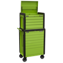 Sealey Superline PRO® Push-To-Open Topchest & Rollcab Combination 11 Drawer - Green