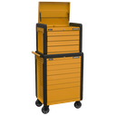 Sealey Superline PRO® Push-To-Open Topchest & Rollcab Combination 11 Drawer - Orange