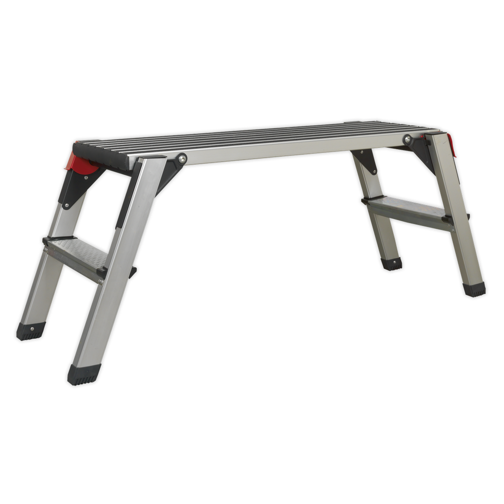 Folding Platform 2-Tread Aluminium - EN 131-4