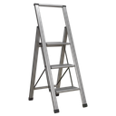 Aluminium Professional Fold-Flat Step Ladder 3-Step 150kg Capacity - EN 14183