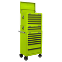 Superline PRO® Topchest, Mid-Box Tool Chest & Rollcab Combination 14 Drawer - Green