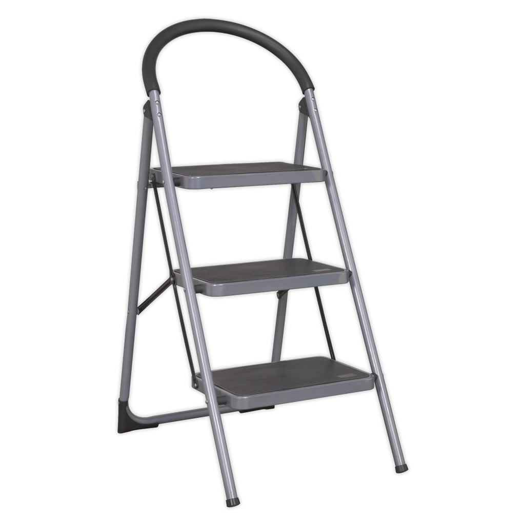 Sealey Step Stool 3-Tread 150kg Capacity - BS EN 14183