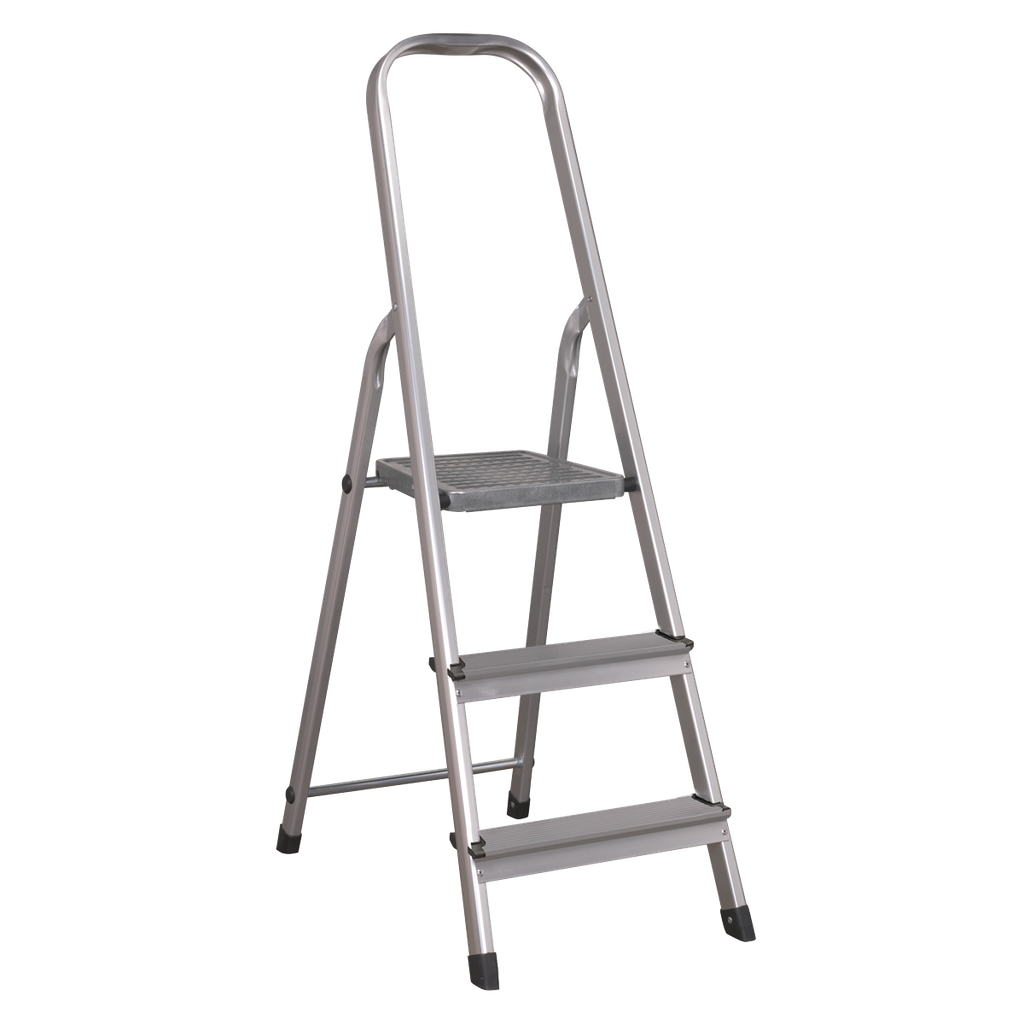 Step Ladder 3-Tread Aluminium - EN 131