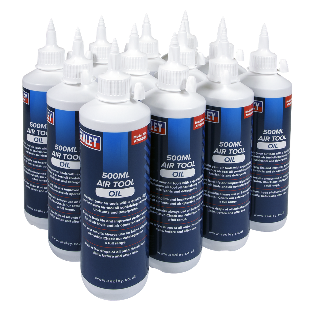 Sealey Air Tool Oil 500ml - Pack of 12