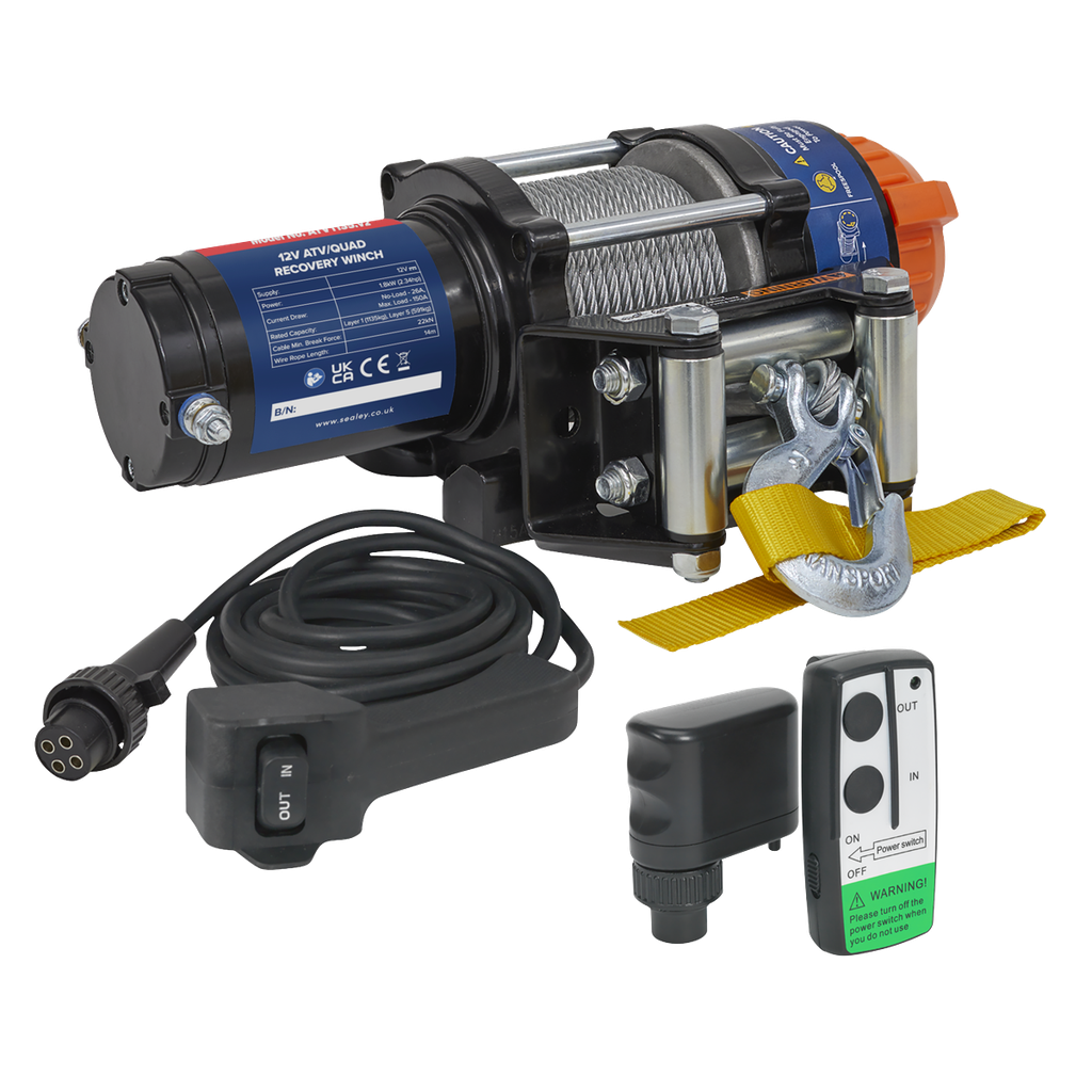Sealey Wireless Winch ATV1135 Combo Kit