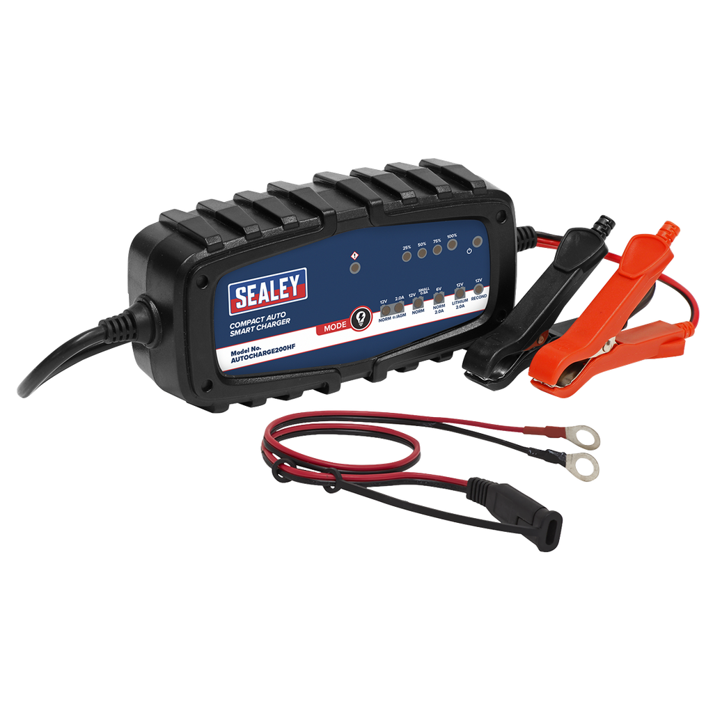 Sealey 6/12V Compact Auto Smart Charger & Maintainer 2A