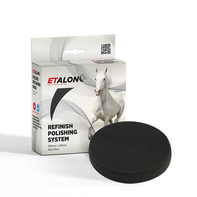 Etalon Premium Super Soft Black Polishing Pad 150mm x 25mm (Pack of 2)