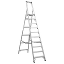 Industrial Step Ladder 10-Tread Aluminium - EN 131