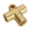 3-Way Brake Tube Connector 3/8"UNF x 24tpi
