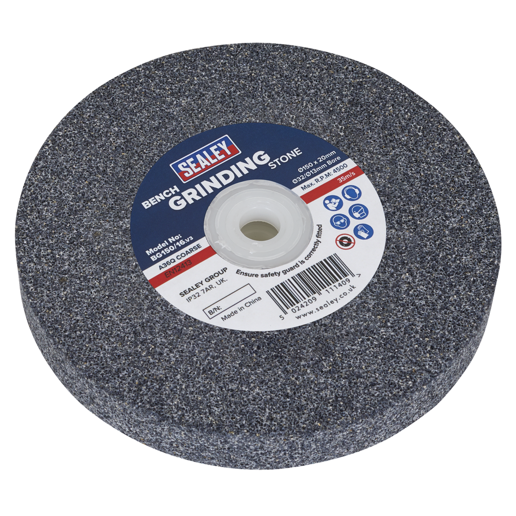 Sealey 150 x 20mm Grinding Stone 32(13)mm Bore - A36Q Coarse